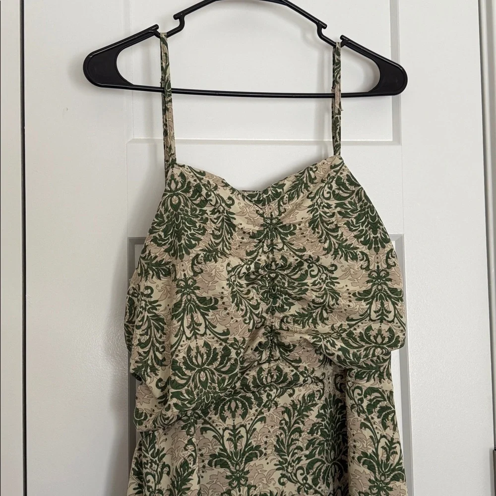 Floral Green and Cream Maxi Dress - Picture 6 of 7